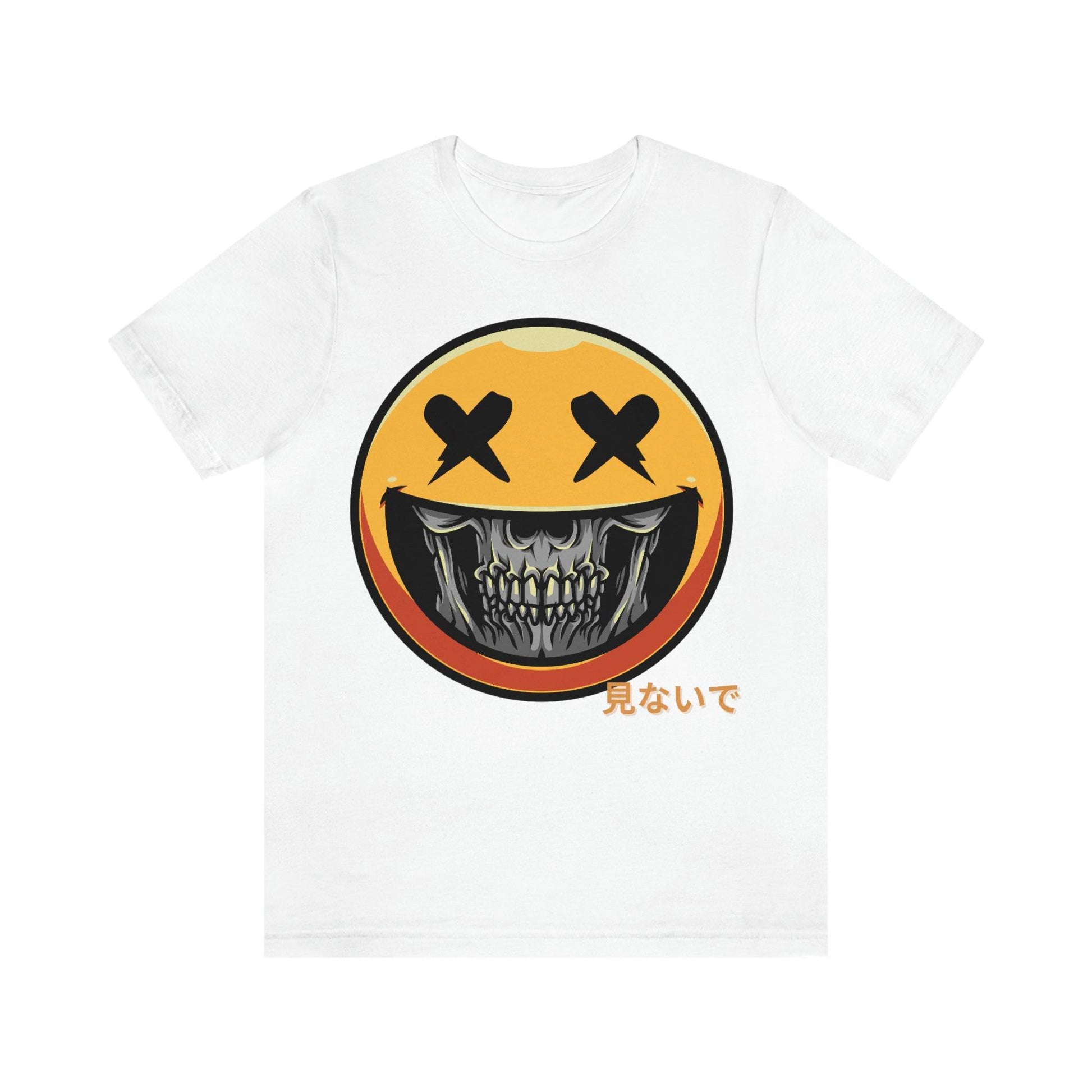 Don't Look Skeleton Emoji T-Shirt, 2023 Graphic-Shirt With Japanese Writing - Brand63