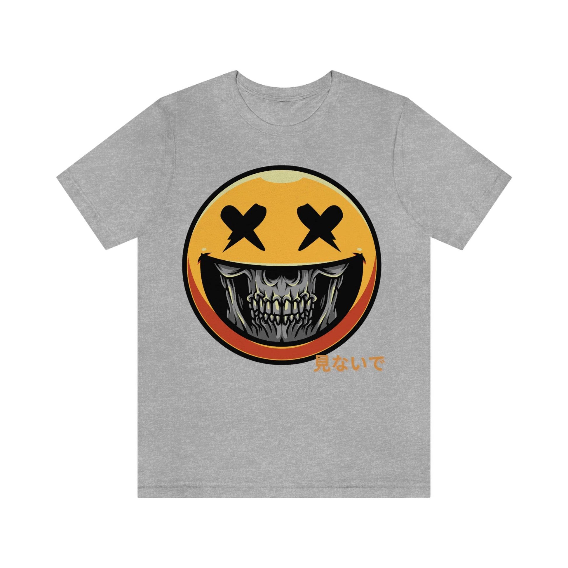 Don't Look Skeleton Emoji T-Shirt, 2023 Graphic-Shirt With Japanese Writing - Brand63