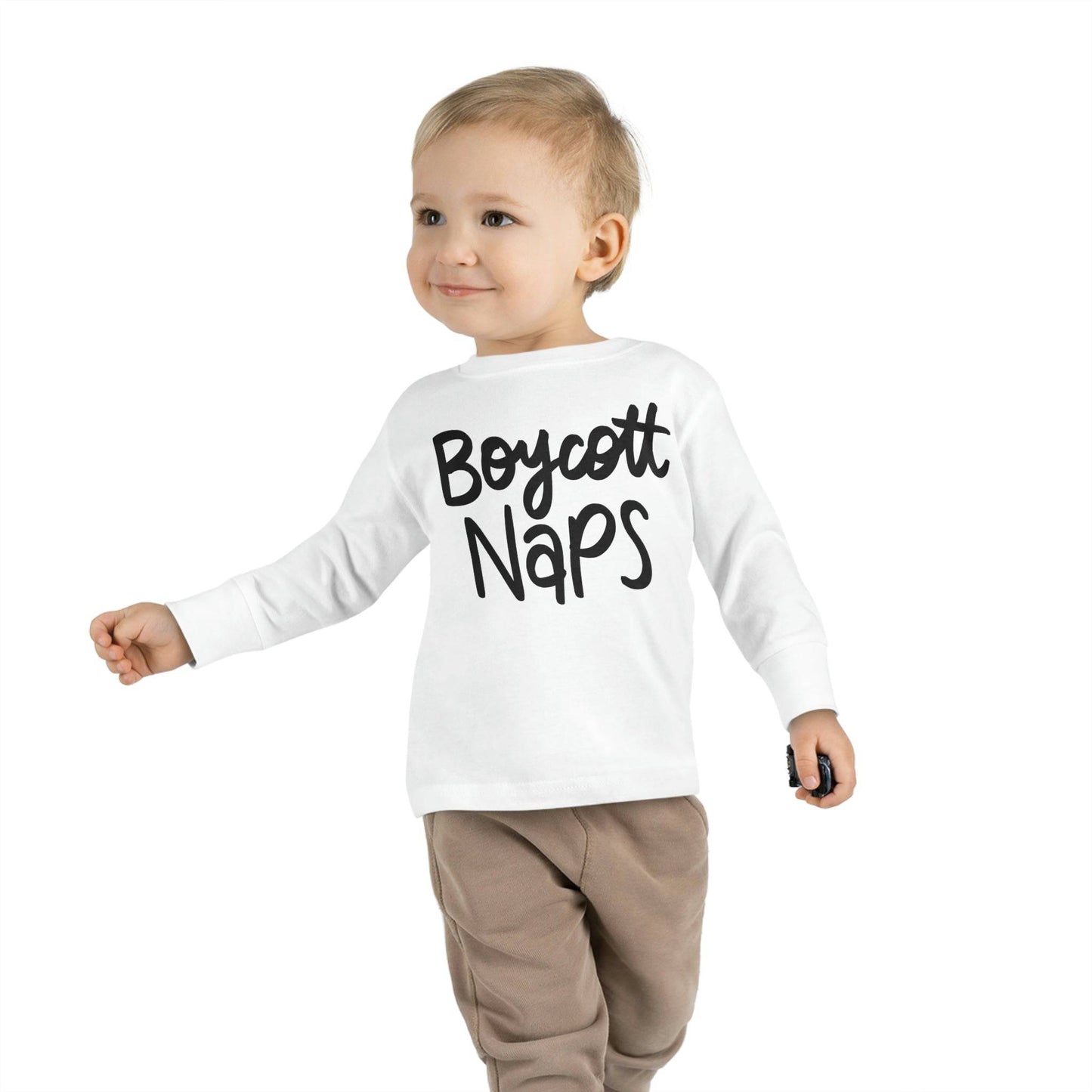 Boycott Naps! Toddler Long Sleeve Tee | Best Daycare Shirt ever - Brand63