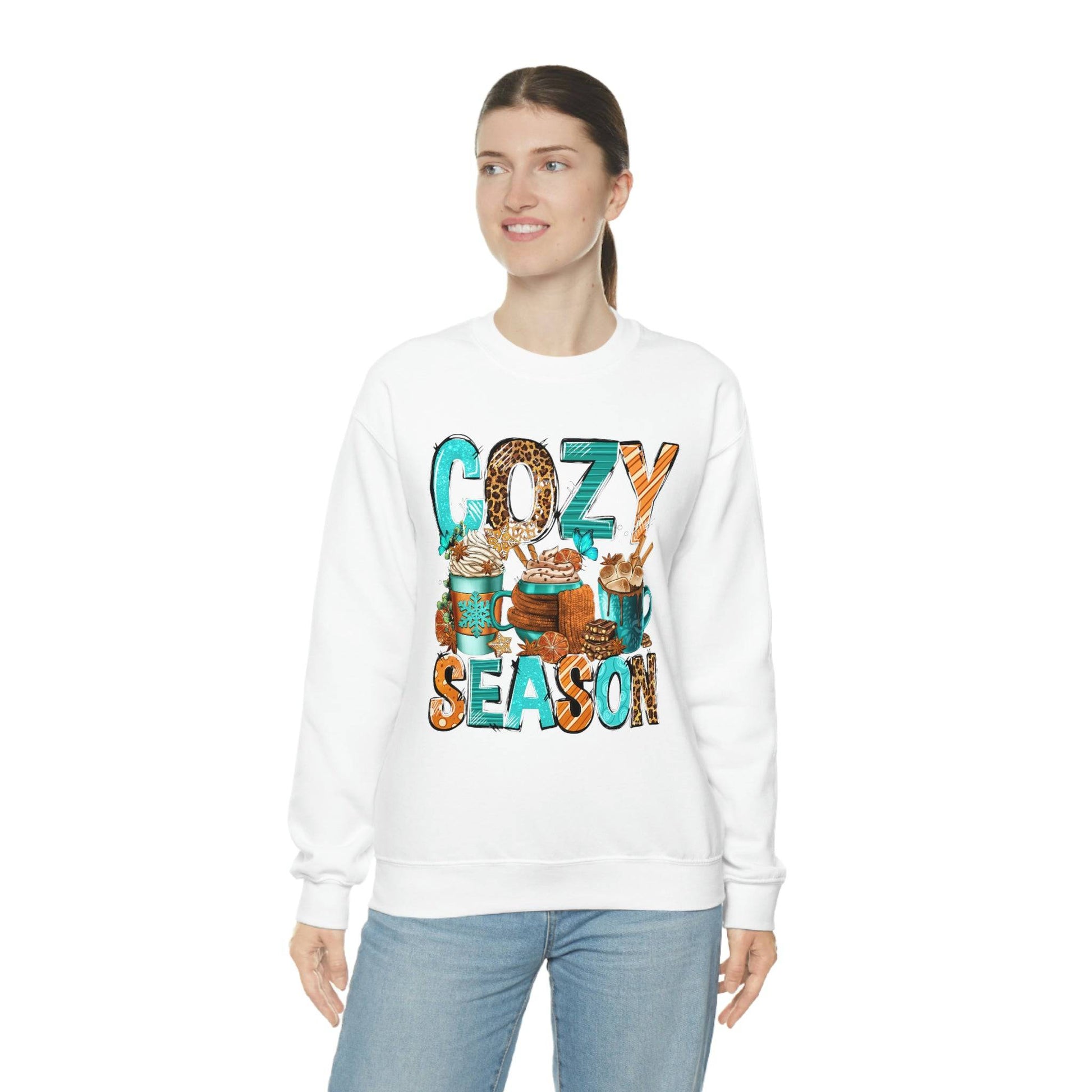 Cozy Season Graphic Sweatshirt for Women - Let's Cozy Up - Brand63