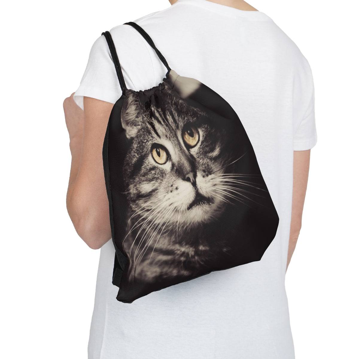 Dreamy Cat Drawstring Bag, Spacious Bag, Practical Backpack, Soft Sturdy Drawstring Backpack, Fun Gift for Birthday Holidays or Back T - Brand63