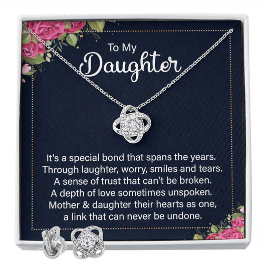 Shop Best gifts for daughters, Exquisite  Mon Amour Love Knot Necklace & Earring Set - Brand63