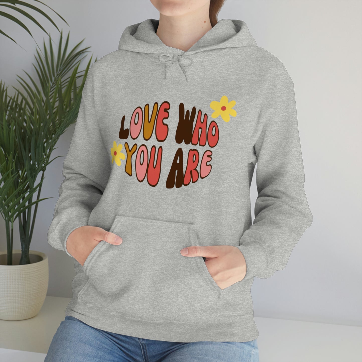 Add a little positive affirmation to your day with our Exclusive "love Who You Are" warm heavy blend hoodie, Brand63.com, Custom Ink, Custom Apparel, Custom Hoodies, Sale Price, Hoodie Sale