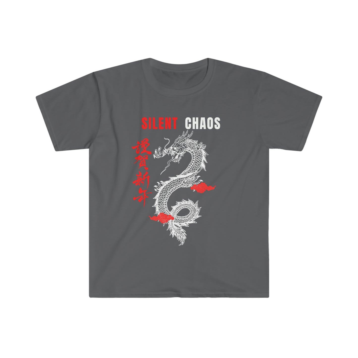 Japanese Dragon Silent- Chaos Tee  With Front & Back Design - Brand63