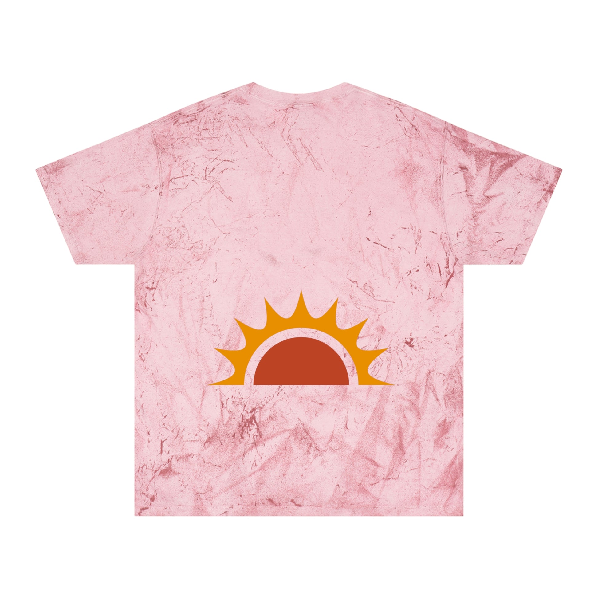 Brand63's Exclusive "Be The Sunshine" Comfort Colors T-shirt has a unique color blast pattern on every shirt. Made 100% with incredibly soft, ring-spun cotton, each tee is soft-washed and garment-dyed. Its relaxed fit makes it the perfect daily choice for any casual occasion. Perfect Summer T-shirt. 