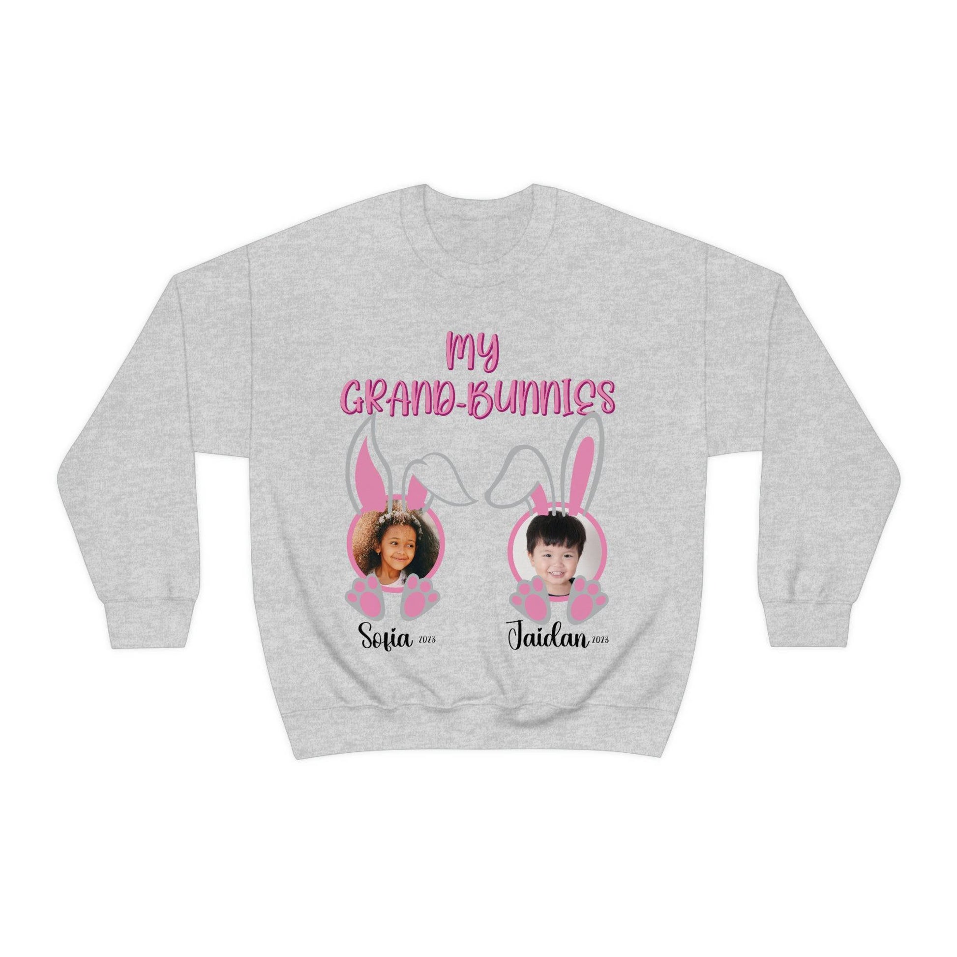 Personalized Easter Grand-Bunnies Sweatshirt for Grandma,  Add Your Photo & Name - Brand63