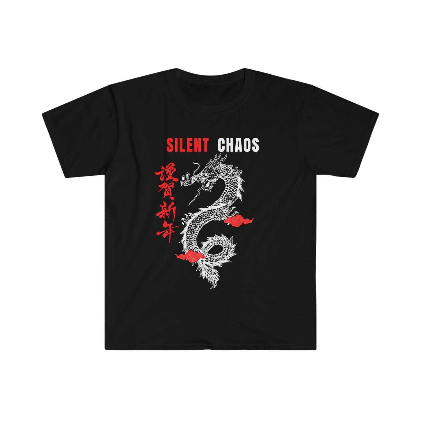 Japanese Dragon Silent- Chaos Tee  With Front & Back Design - Brand63