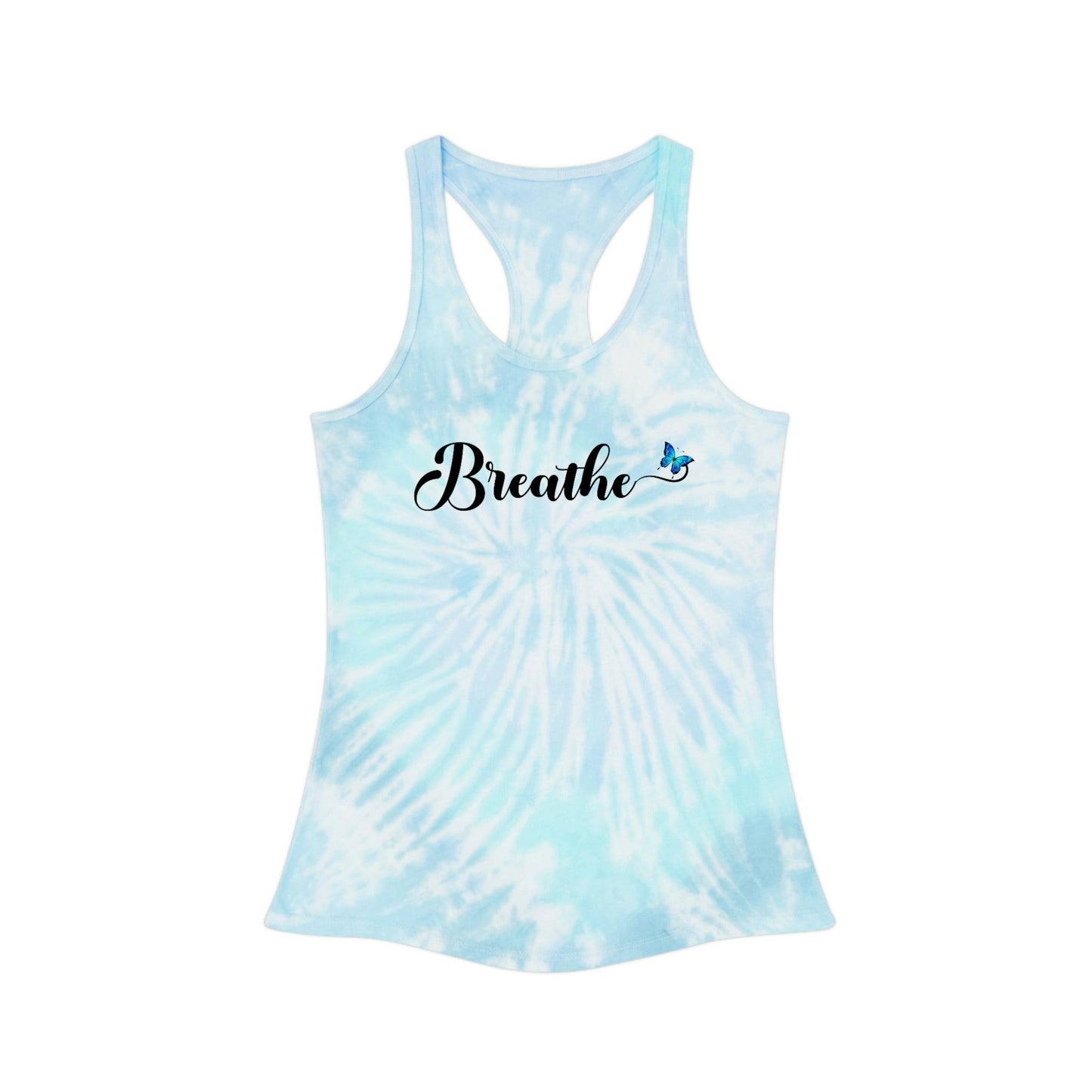 EXCLUSIVE Self-Care "Breathe" Tie Dye Racer-Back Tank Top, Custom Apparel, Custom Ink, Brand63.com, Tie Dye Tops, Women's sweatshirts, Men's sweatshirts, Free Shipping over $100, Save Money, Discount Clothes