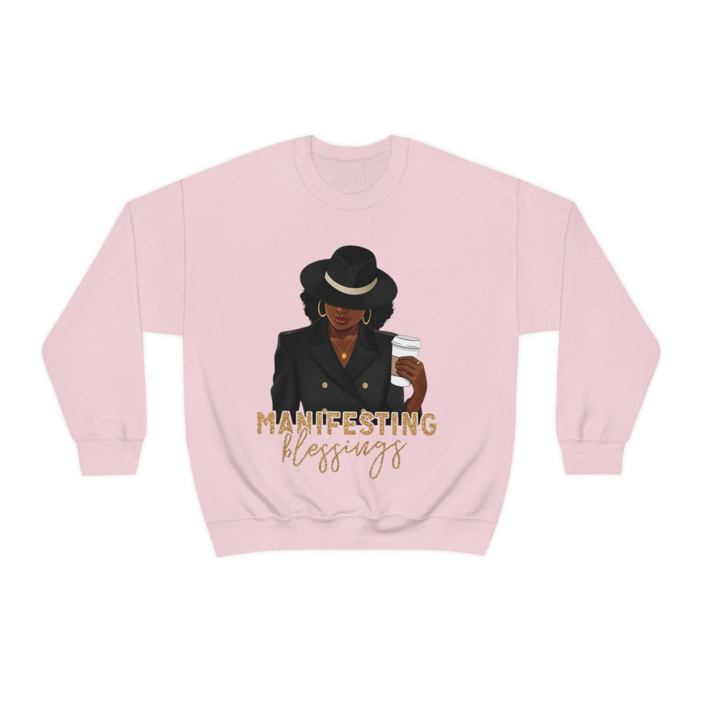 "Manifesting Blessings" Sweatshirt - Empowerment for Women's History Month | Front & Back Designs - Brand63