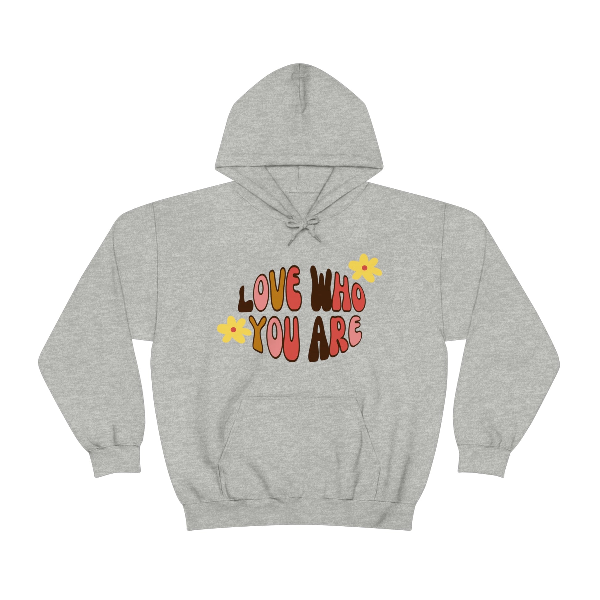 Add a little positive affirmation to your day with our Exclusive "love Who You Are" warm heavy blend hoodie, Brand63.com, Custom Ink, Custom Apparel, Custom Hoodies, Sale Price, Hoodie Sale