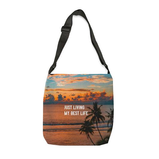 Living My Best Life Tote | Messenger Bag, Cross Body Bag, Beach Tote, Pool Tote, Brand63, Summer Sale, Free Shipping