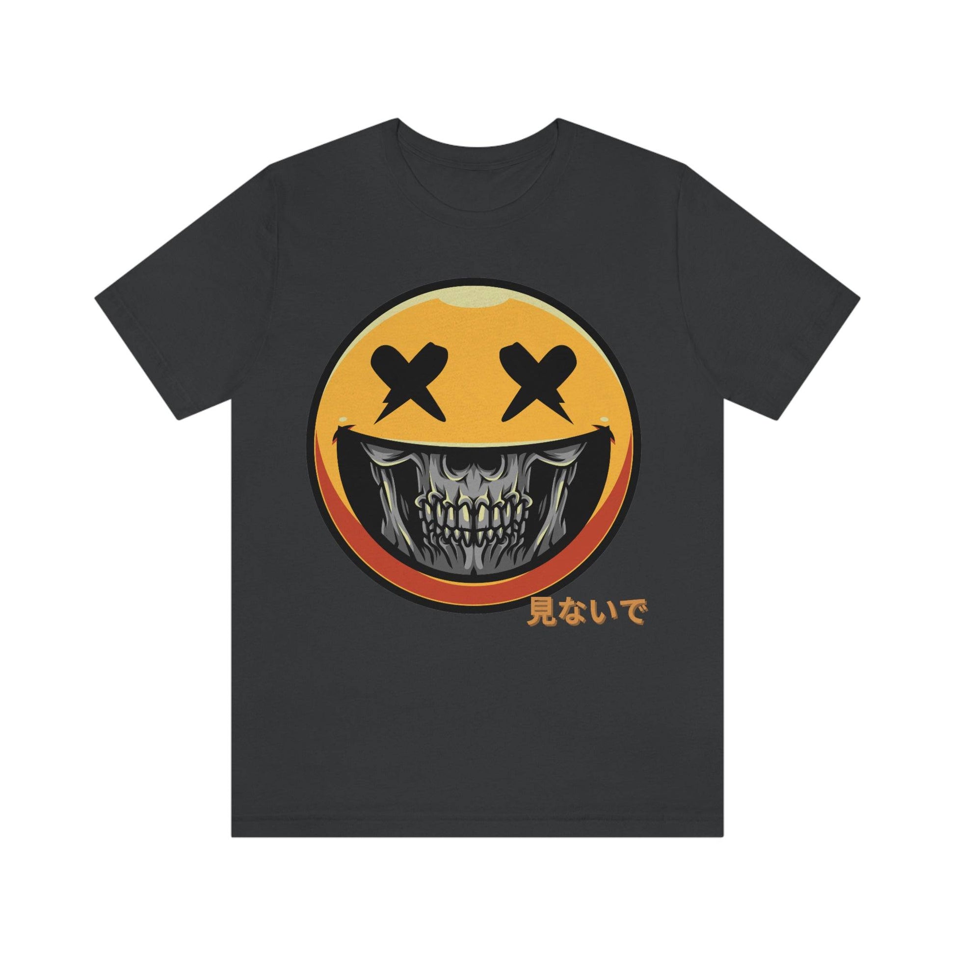 Don't Look Skeleton Emoji T-Shirt, 2023 Graphic-Shirt With Japanese Writing - Brand63