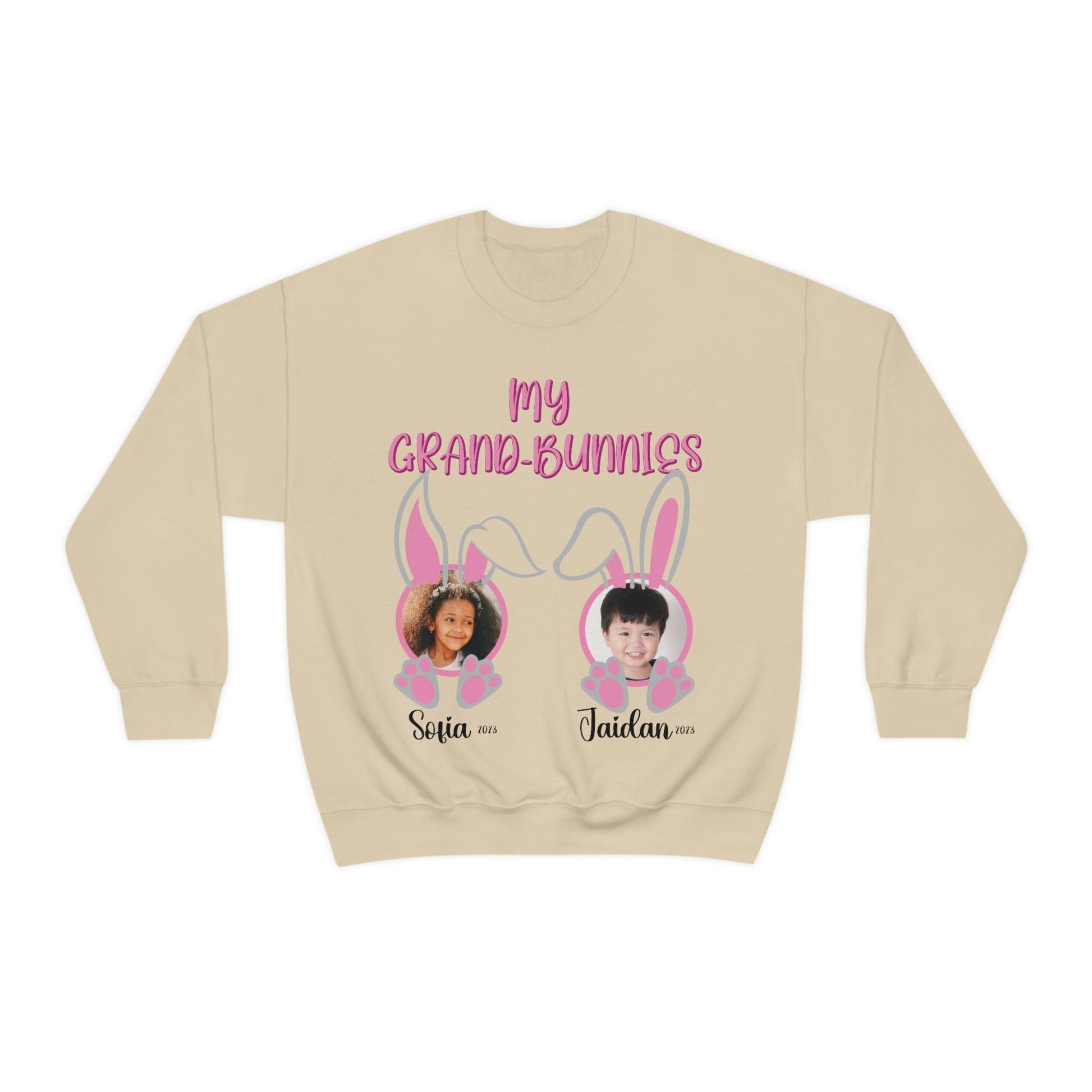 Personalized Easter Grand-Bunnies Sweatshirt for Grandma,  Add Your Photo & Name - Brand63