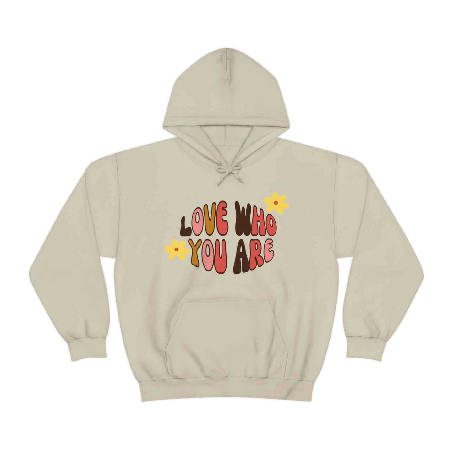 Add a little positive affirmation to your day with our Exclusive "love Who You Are" warm heavy blend hoodie, Brand63.com, Custom Ink, Custom Apparel, Custom Hoodies, Sale Price, Hoodie Sale