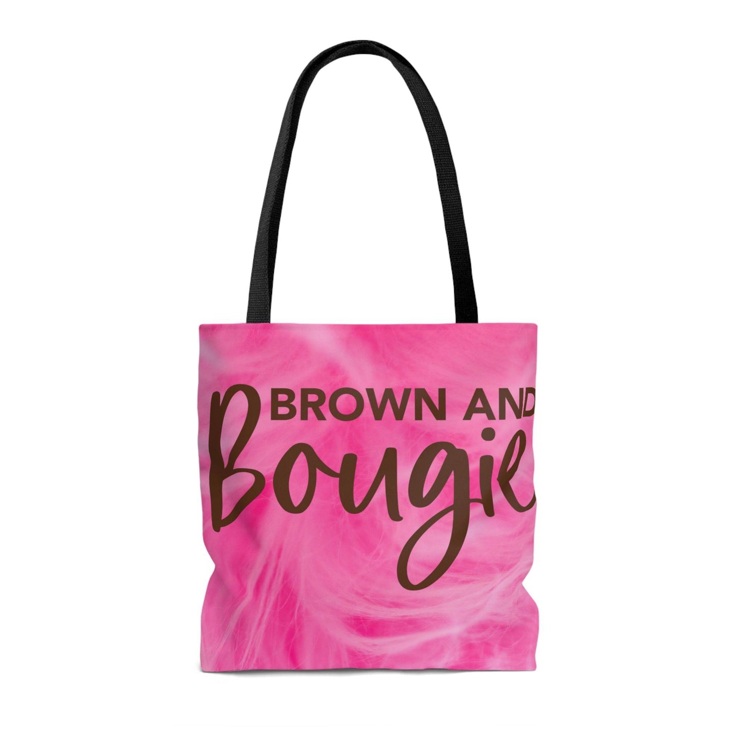 Brown & Bougie Black Pride Tote Bag | Purse (Pink Feathers) - Brand63