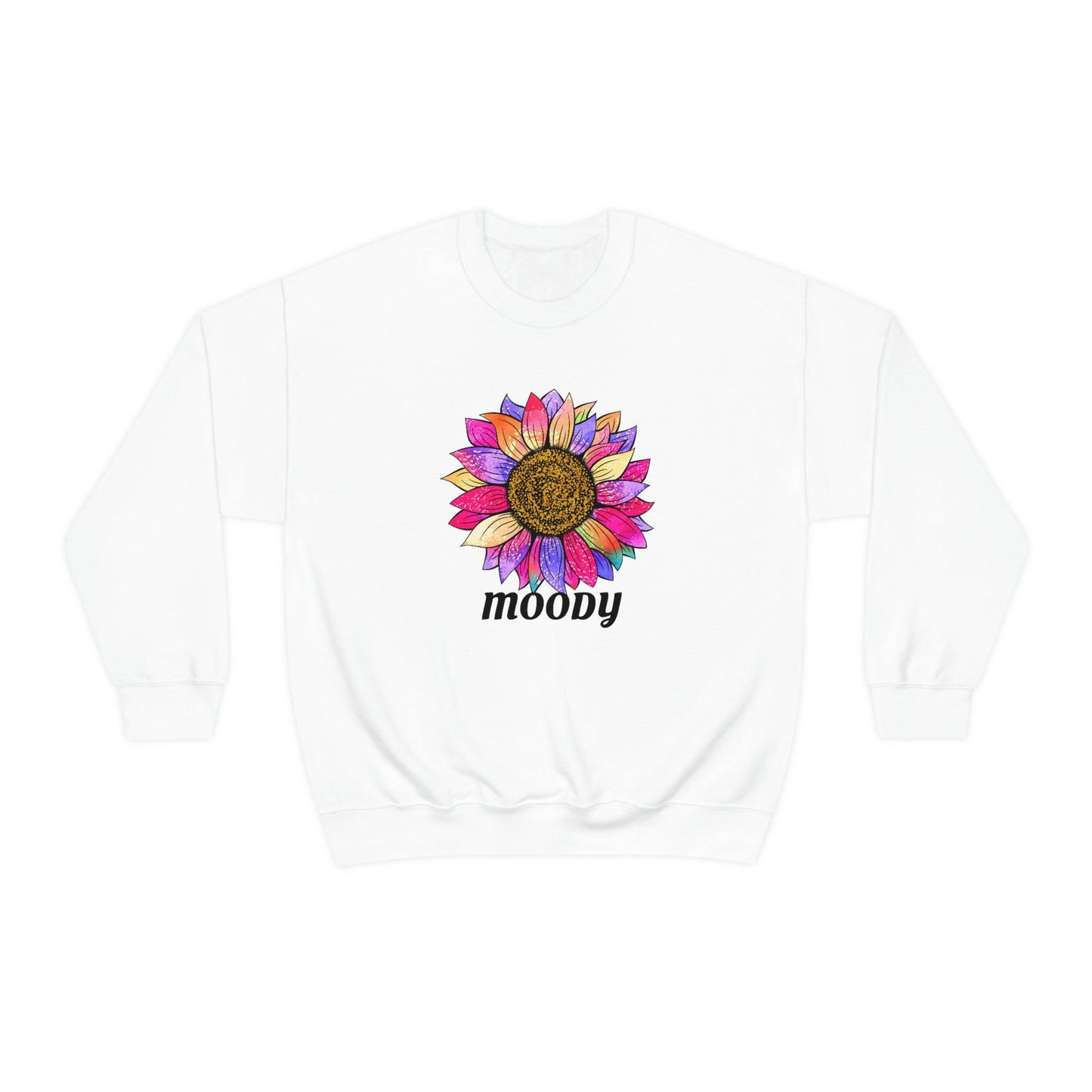 MOODY Colorful Flower Sweatshirt for Women - Just a Mood Sweatshirt - Brand63