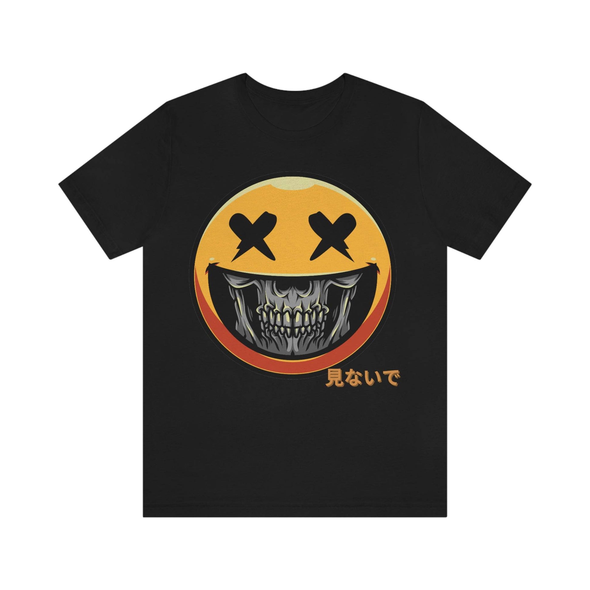 Don't Look Skeleton Emoji T-Shirt, 2023 Graphic-Shirt With Japanese Writing - Brand63