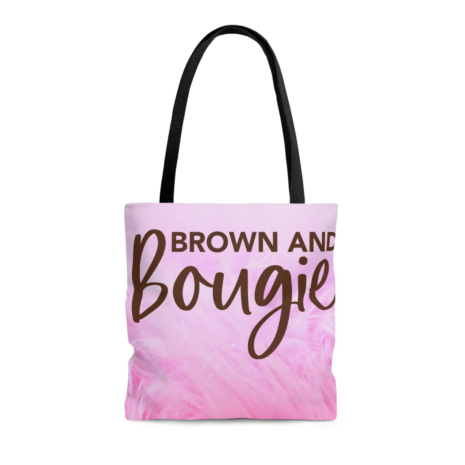 Brown & Bougie Black Pride Tote Bag | Purse (Pink Feathers) - Brand63