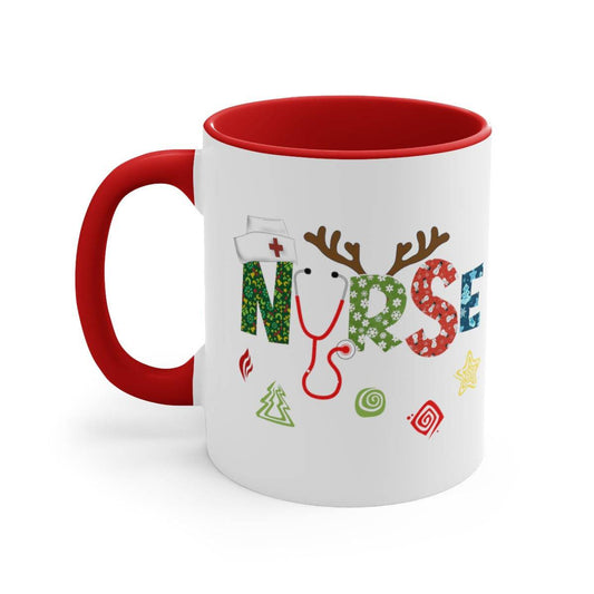 Nurse Ceramic Mug - Nurse Christmas Mug, coffee, coffee lover, drinking cup, Nurse gift, Christmas Gift, Holiday Gift, Birthday gift - Brand63