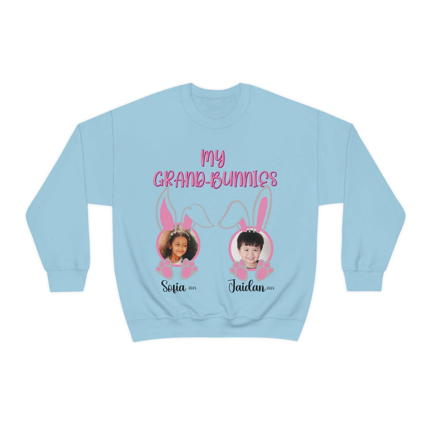 Personalized Easter Grand-Bunnies Sweatshirt for Grandma,  Add Your Photo & Name - Brand63