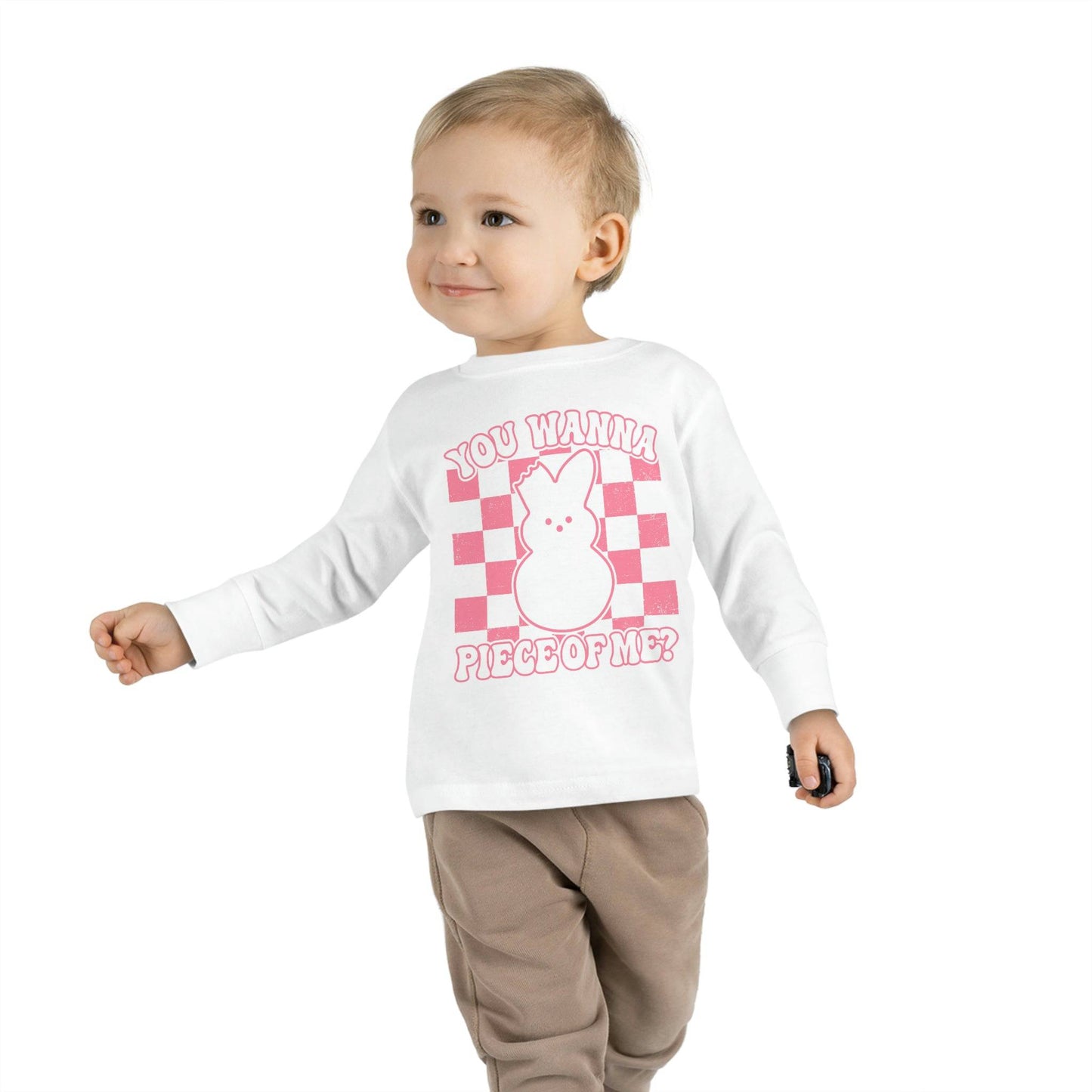 Easter Peeps, Toddler Long Sleeve Tee (PINK PEEPS) - Brand63