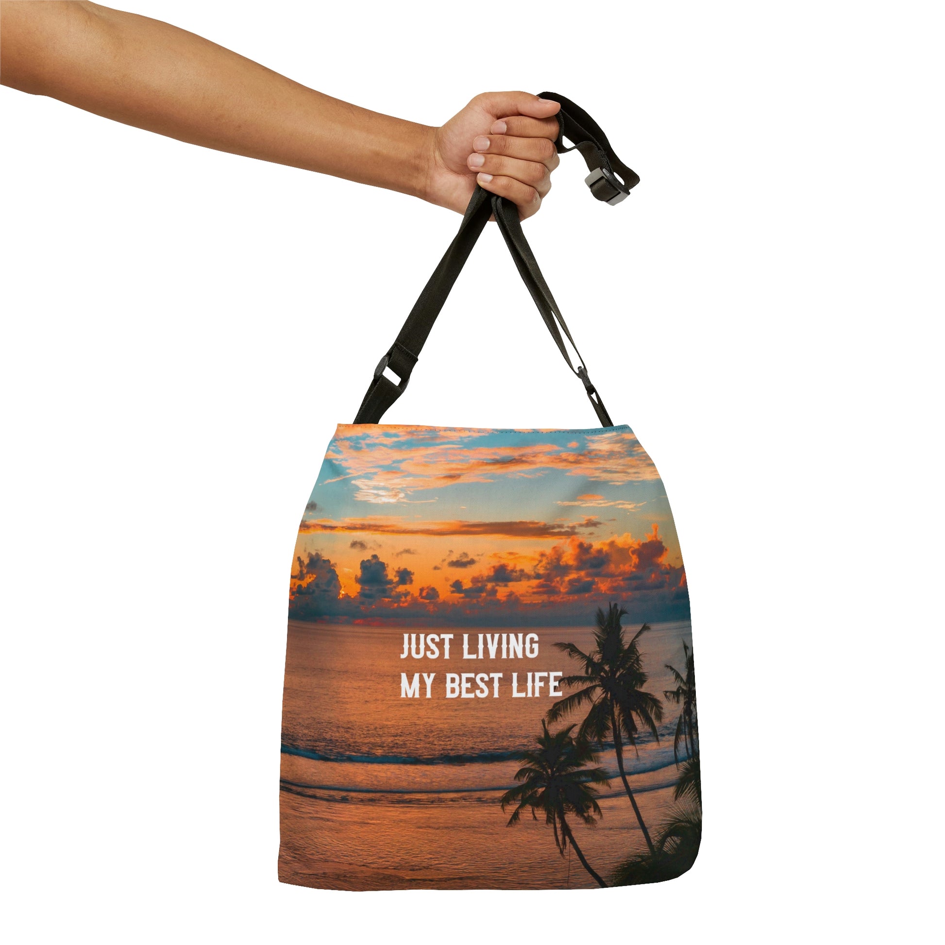 Living My Best Life Tote | Messenger Bag, Cross Body Bag, Beach Tote, Pool Tote, Brand63, Summer Sale, Free Shipping